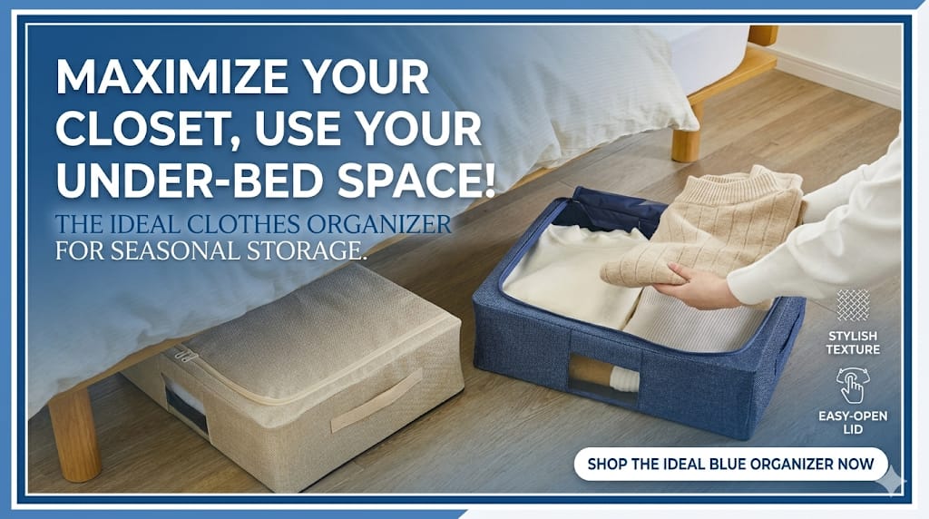 Under Bed Storage, Extra Large Metal Frame UnderBed Storage Box, Dust-Proof Underbed Storage Drawer with Lid for Clothes, Blankets, Shoes and Toy