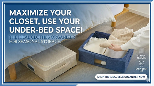 Under Bed Storage, Extra Large Metal Frame UnderBed Storage Box, Dust-Proof Underbed Storage Drawer with Lid for Clothes, Blankets, Shoes and Toy