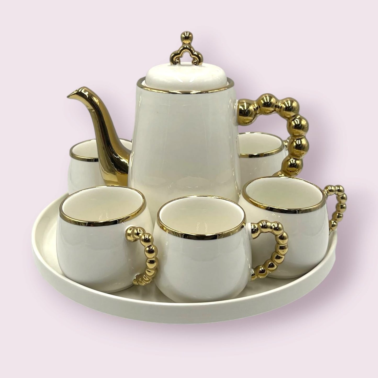 Turkish Style Tea Set With Fancy Handles