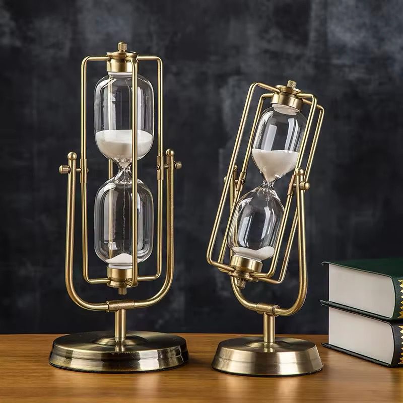 Rotating Metal Glass Timer Ornament