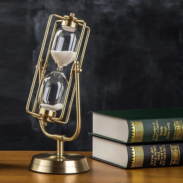 Rotating Metal Glass Timer Ornament