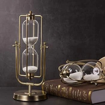 Rotating Metal Glass Timer Ornament