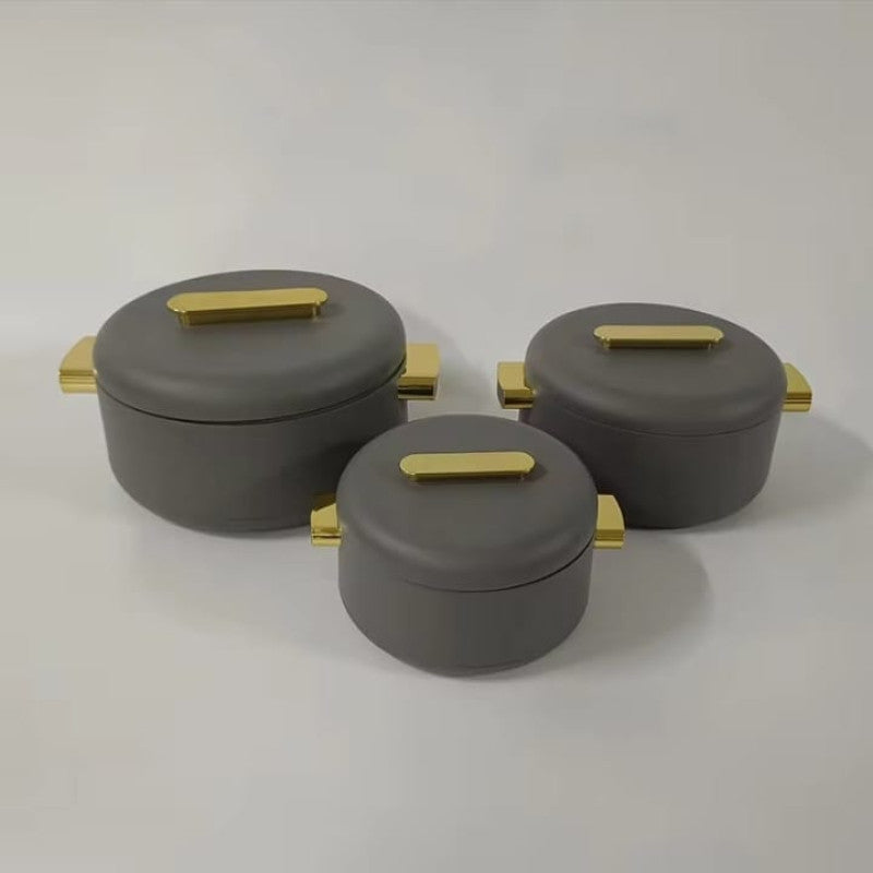 Elegant Design 3 pcs Insulated Hotpot Set