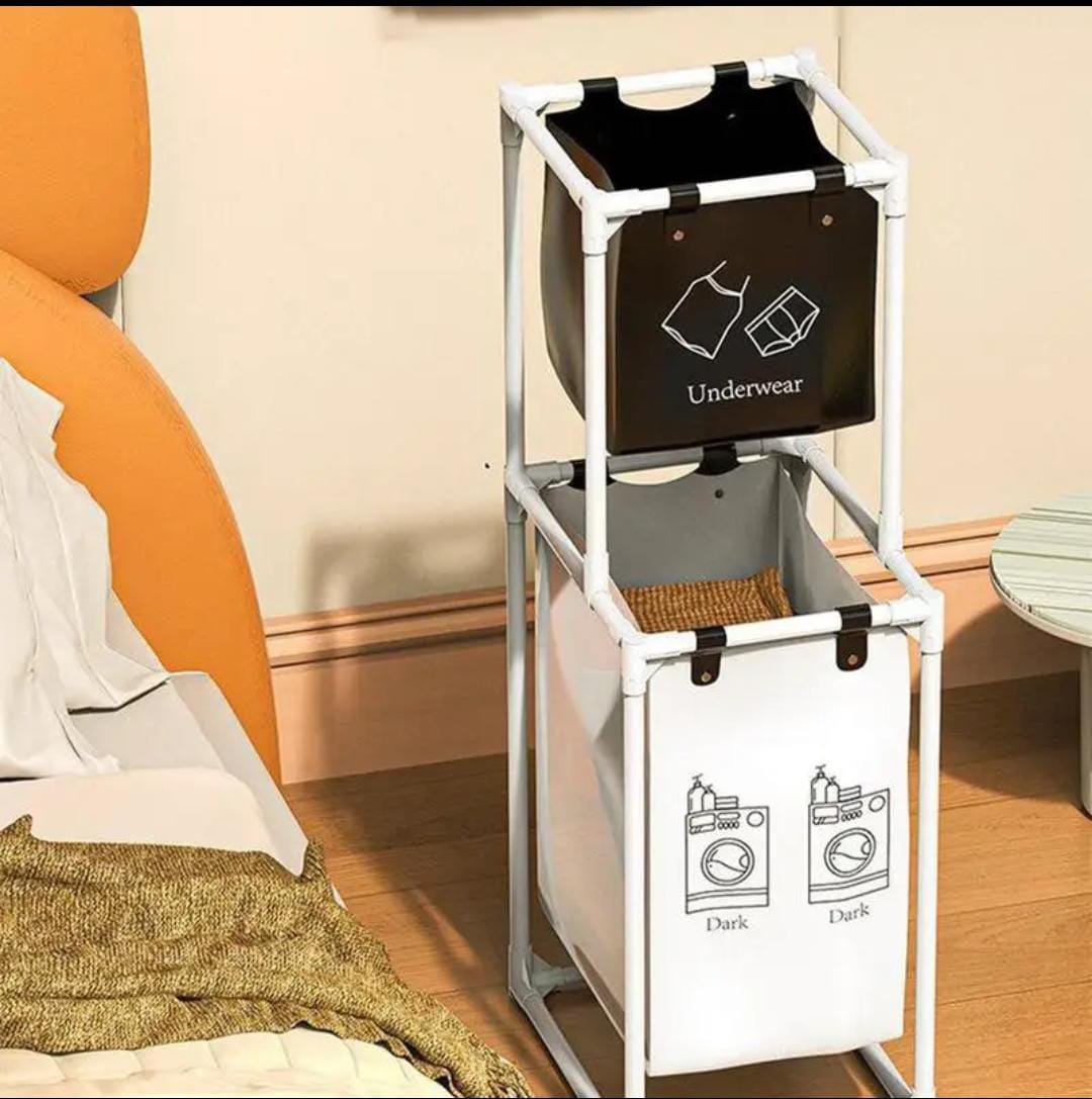 Large capacity folding laundry basket