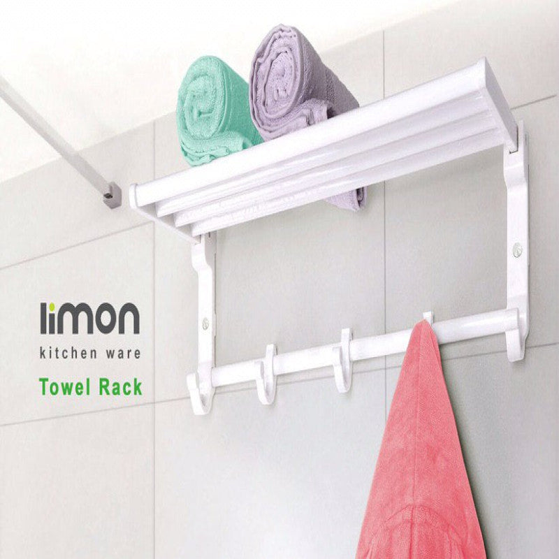 Limon Towel & Clothes Rack with Adjustable Hangers – Space-Saving Multi-Bar Drying Stand (1940) | Adornia.pk