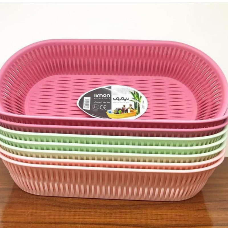Limon Multipurpose Oval Bamboo Basket – Eco-Friendly Organizer for Home, Kitchen & Storage | Adornia.pk