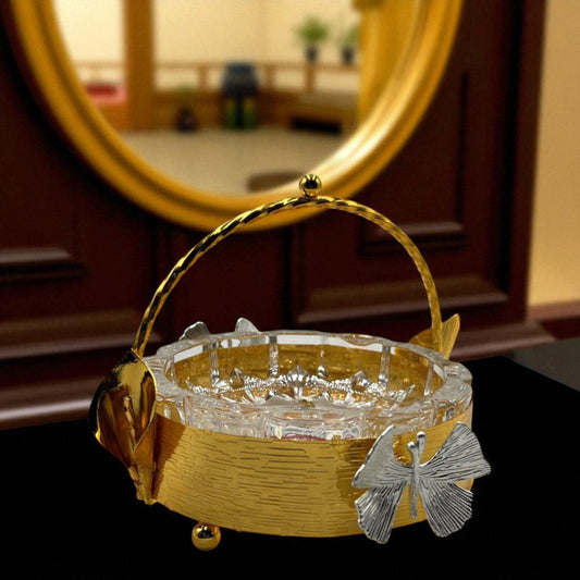 Imperial Gold Ashtray – Bold Elegance in Luxe Metal Finish