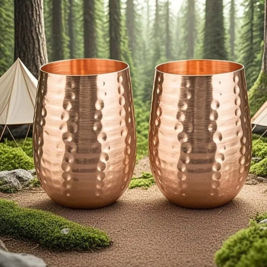 CopperLuxe Artisan Mug – 400mL Pure Copper Drinkware