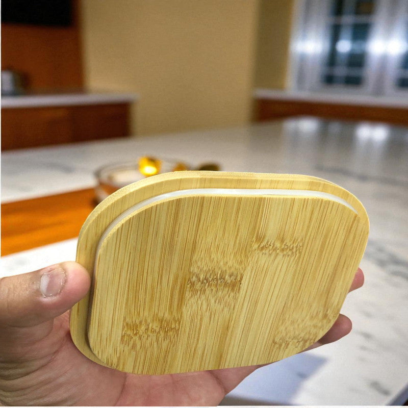 Metallic Canister Trio – Sugar, Tea & Coffee Jar Set with Airtight Bamboo Lids 1000ML (Grey)