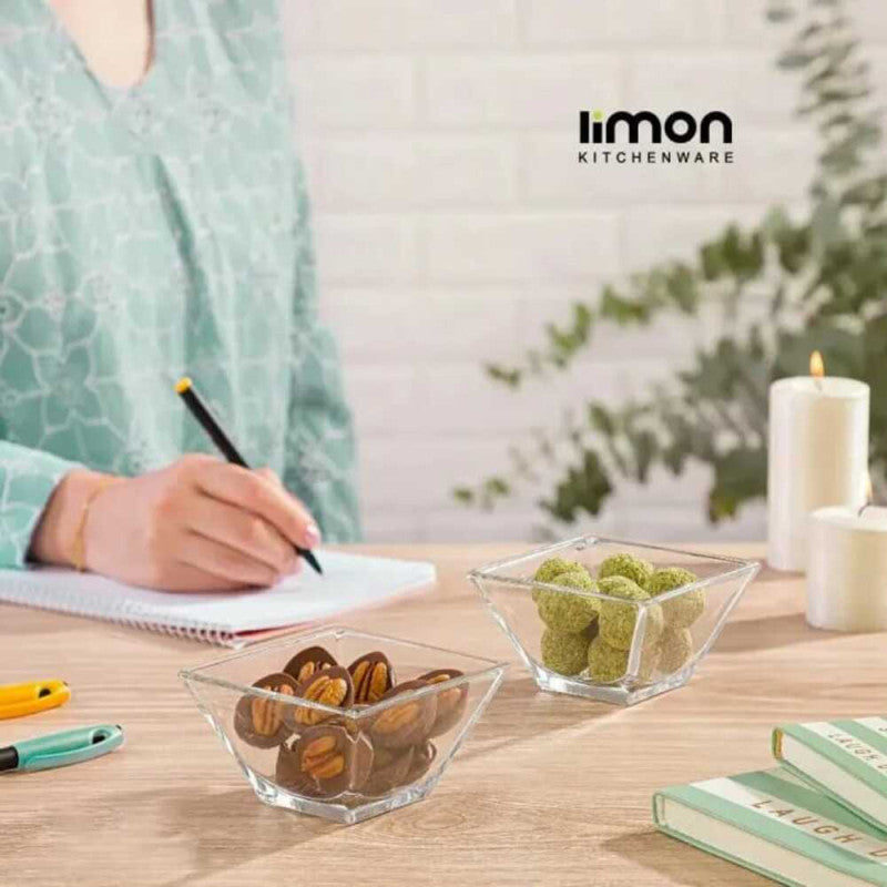 Limon Signature Square Snack Serving Tray – Elegant Multi-Section Appetizer & Dry Fruit Server | Adornia.pk