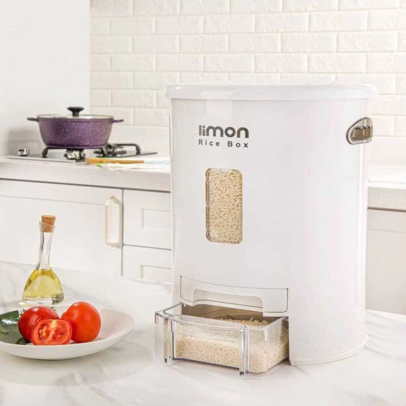 Limon GrainFlow Multiuse Storage & Dispenser – Smart Dry Food Organizer for Kitchen Essentials | Adornia.pk