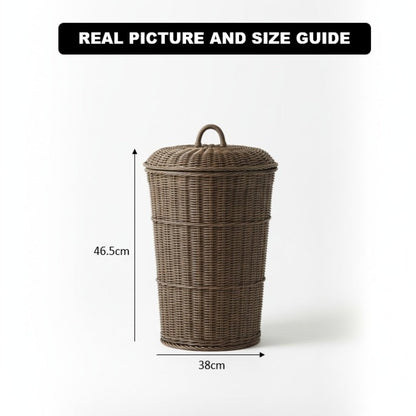 Woven Handmade Round Laundry Basket (51022) by Ziba