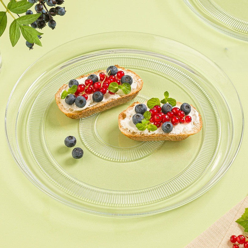 Majestic Round Glass Serving Platter by Limon