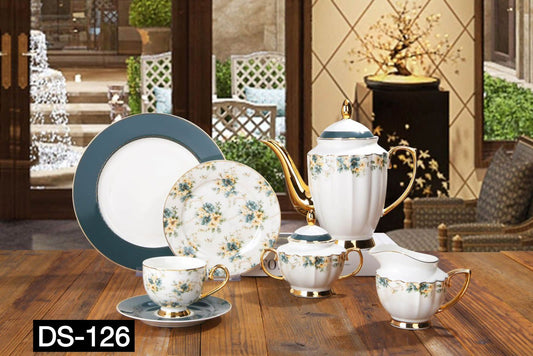 Imported Luxury Johnson Brothers–Inspired 24-Piece Fine Dining Tea Set