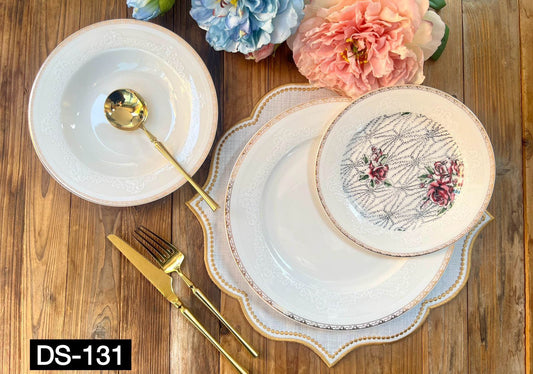 Luxury Johnson Bros inspired 18-Piece Plate Set – Experience the fine Dine Luxury DS-131