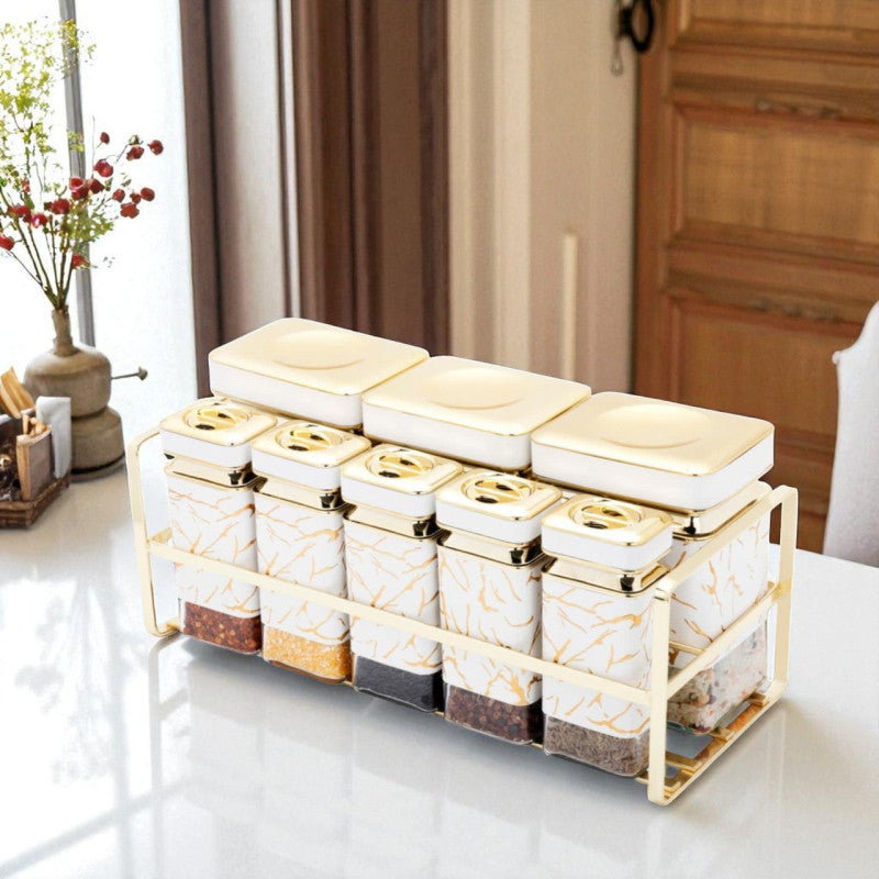 Luxury Canister Sets - Marble (08 Pcs)