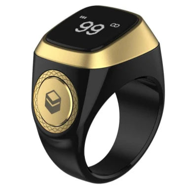 New Digital Tasbih Ring with Tally Counter Prayer Time Vibration Reminder, and Waterproof Design