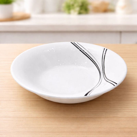 6PCS Soup Plate Elegant Black – Modern Ceramic Soup & Pasta Plate Set
