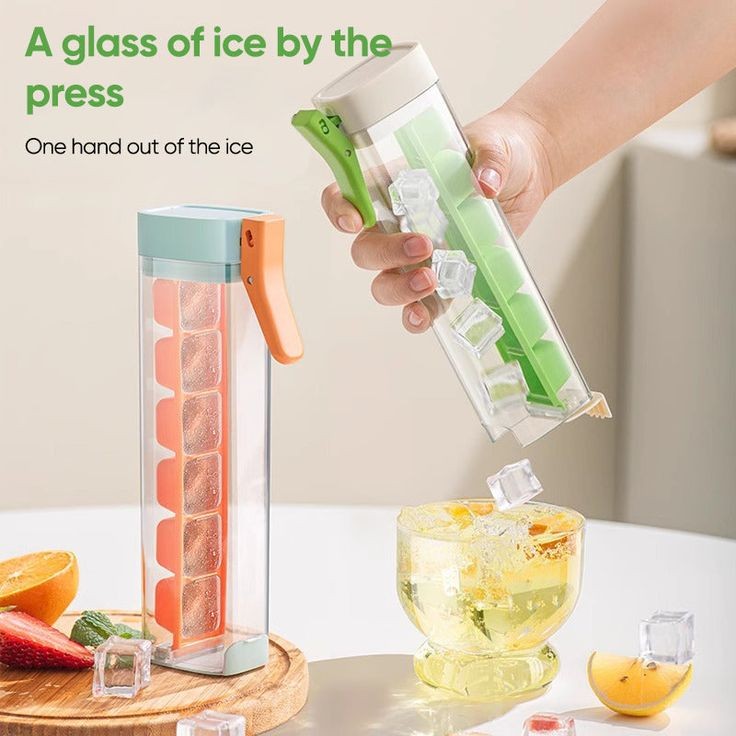 Reusable One Hand Slim Ice Cube Tray