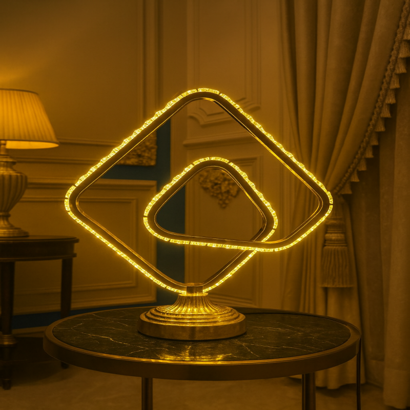 Luxurious Metal LED Lamp – Modern Decorative Light for Living Room & Bedroom | Adornia.pk