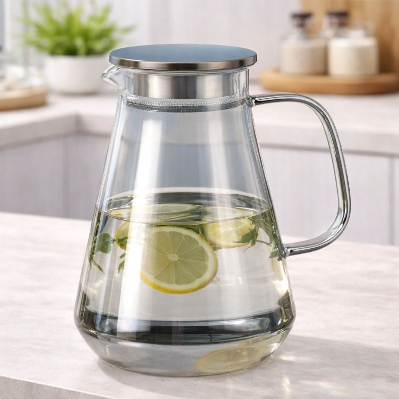 Clear Glass Water Jug – Elegant Serving Pitcher