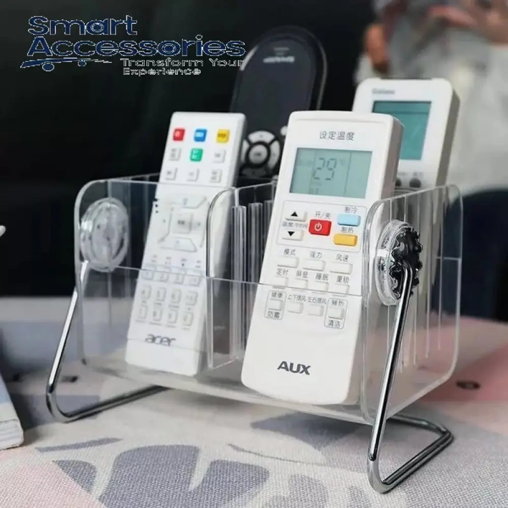 Acrylic Remote Holder - Mobile & Cosmetic Organizer - Home Desk