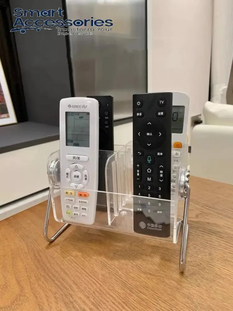 Acrylic Remote Holder - Mobile & Cosmetic Organizer - Home Desk