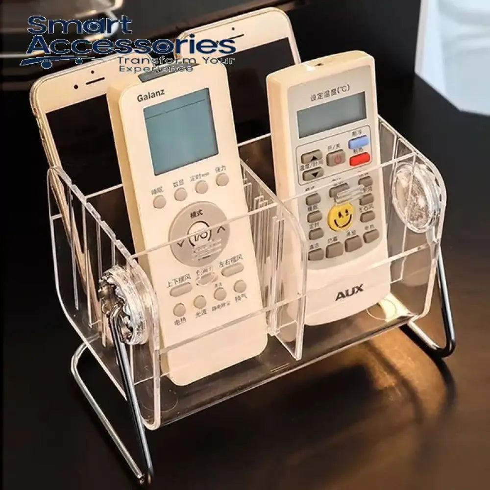 Acrylic Remote Holder - Mobile & Cosmetic Organizer - Home Desk