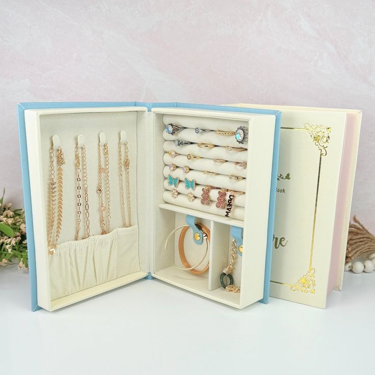 Book Shaped Jewellery Box With Magnetic Lock