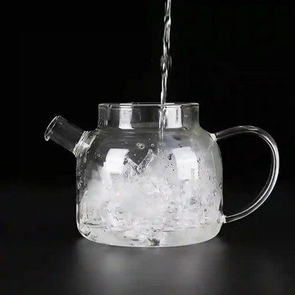 Glass Kettle Teapot Set 6 Pcs