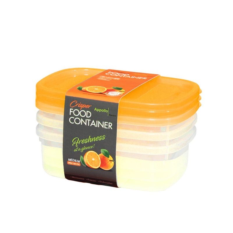 Crisper Food Container Large â€“ Pack Of 3 (T)