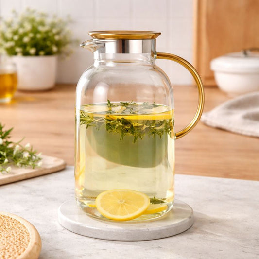 Clear Glass Water Jug – Elegant Serving Pitcher