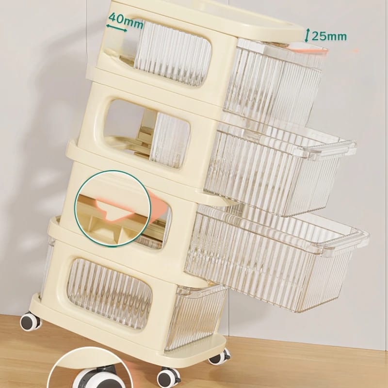 MYK Deals Multi-Layer Organizer Trolley – Portable Storage Cart