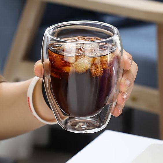 Creative Coffee Double Walled Glass Mug