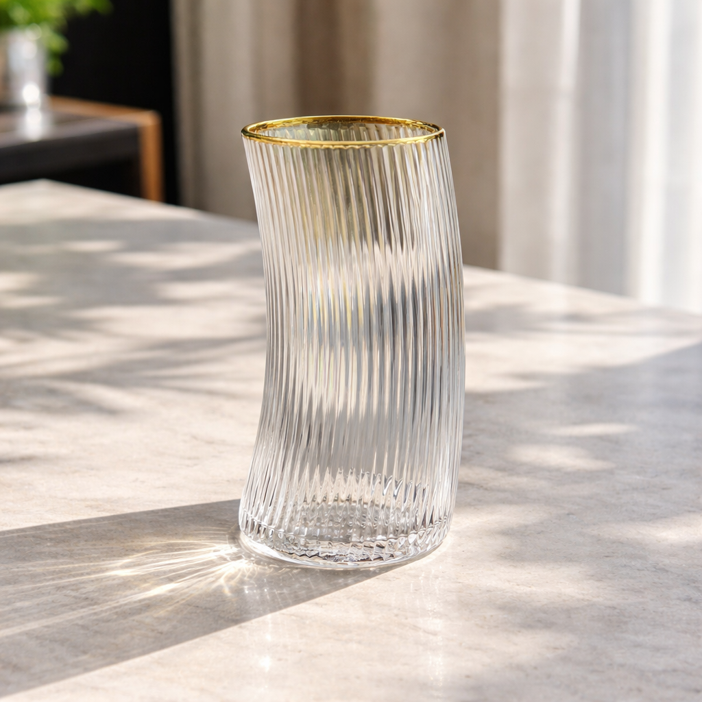 Crystal Cocktail Curve Glass - Large | 6 Pcs