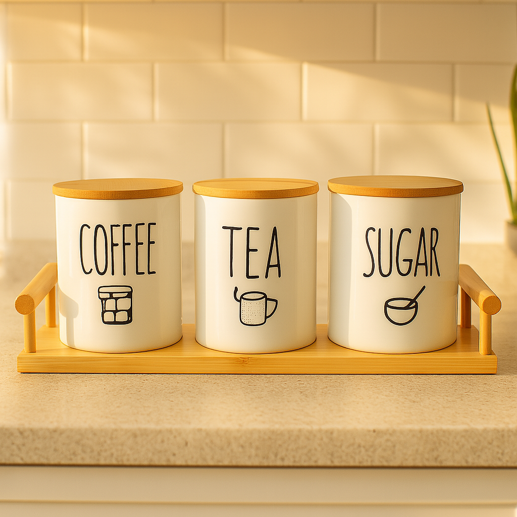 Ceramic Storage Jar Trio