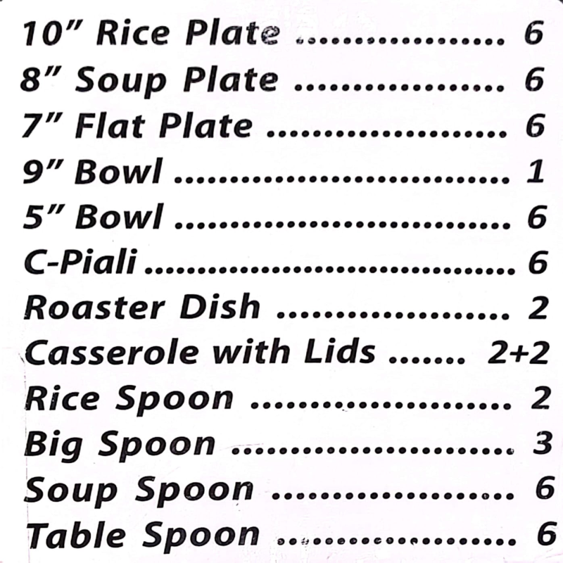 Premium 54 PCS Melamine Dinner Set – Golden Leaf Edition | Adornia.pk