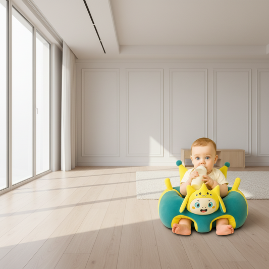 Premium Baby Support Sofa Seater – Yellow Crown Edition