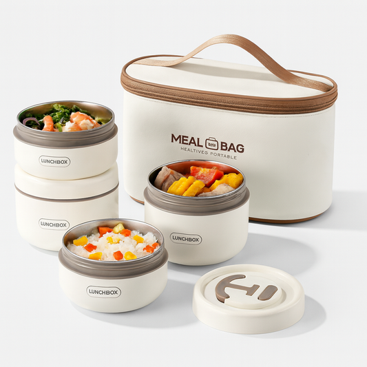 Thermal Lunch Box Set with Carry Bag