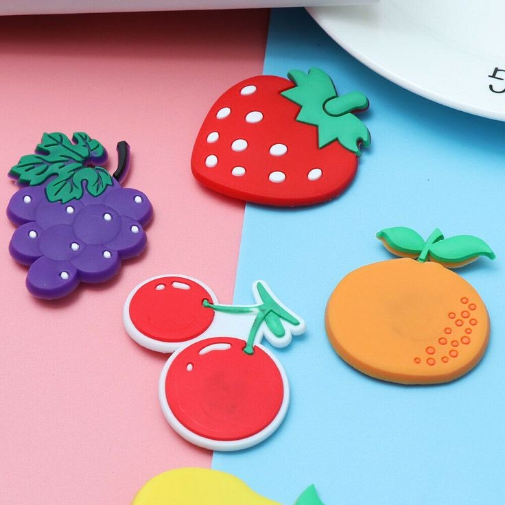 6 Pcs Fruits & Veggies Fridge Magnets