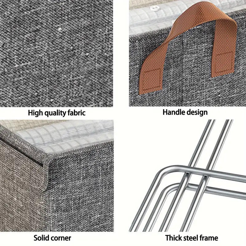 Foldable Clothes Storage Box With Lid