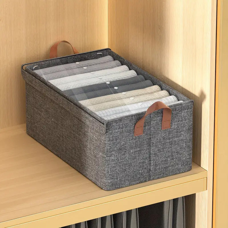 Foldable Clothes Storage Box With Lid