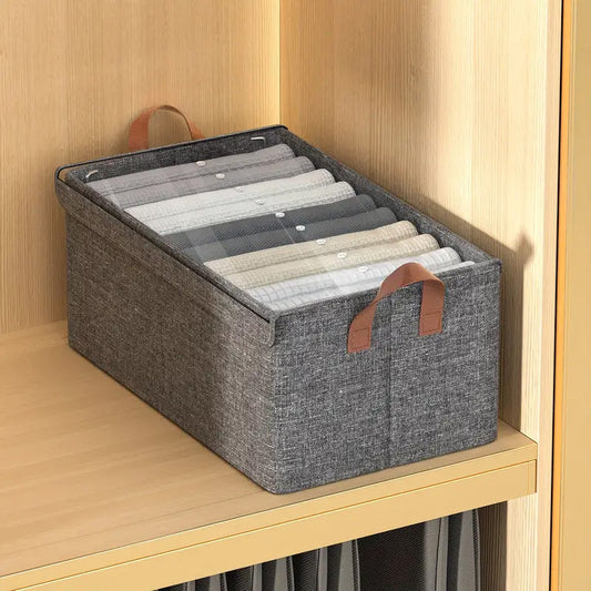 Foldable Clothes Storage Box With Lid