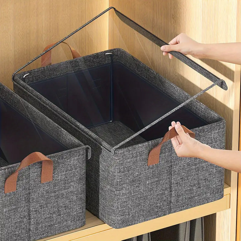 Foldable Clothes Storage Box With Lid