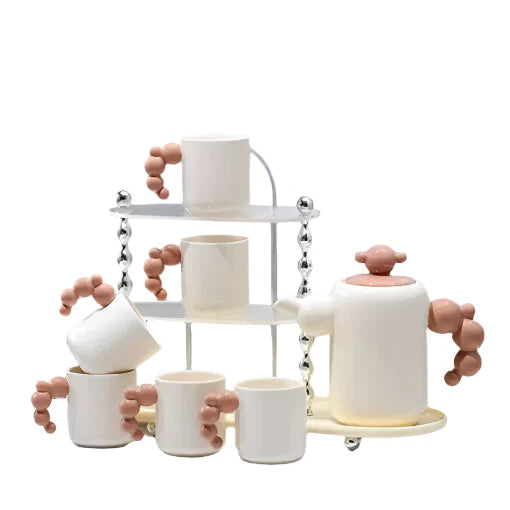 Luxury Cream Style Ceramic Tea Set