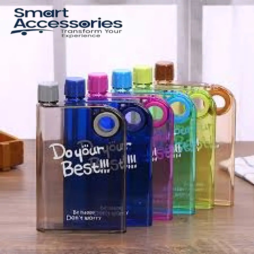 Creative New A5 Ring Transparent Kettle Outdoor Portable Book Kettle Plastic Hip Flask Flat Notebook Kettle Water Bottles