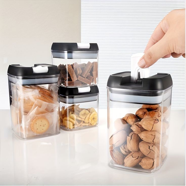 5pcs Easy Lock Airtight Jars