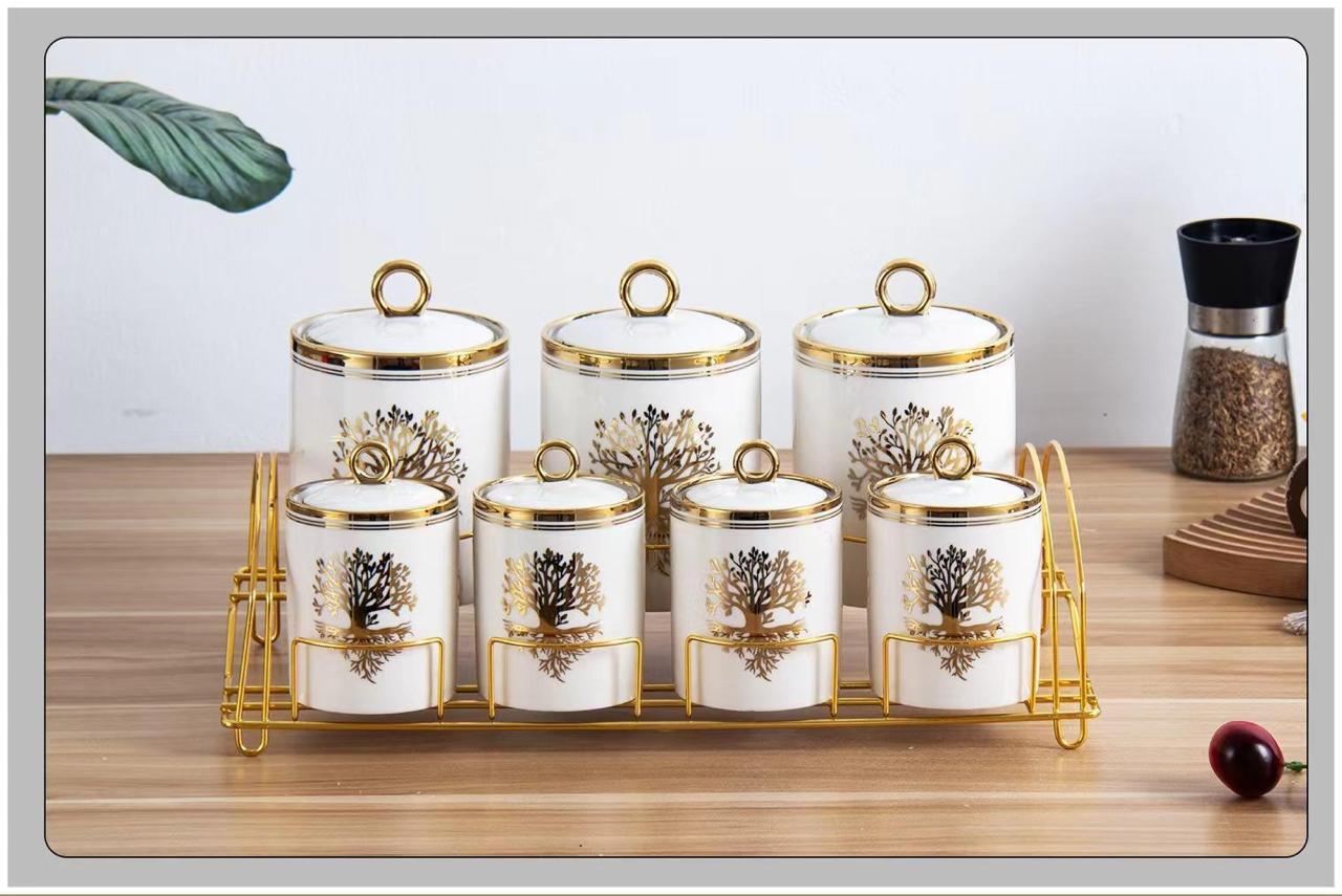 7-Pcs Canister Set with Stand | LQ-01