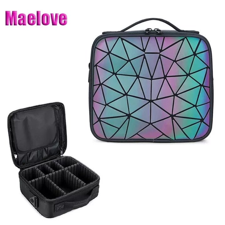 Diamond Pu Travel Cosmetic Bag - Large