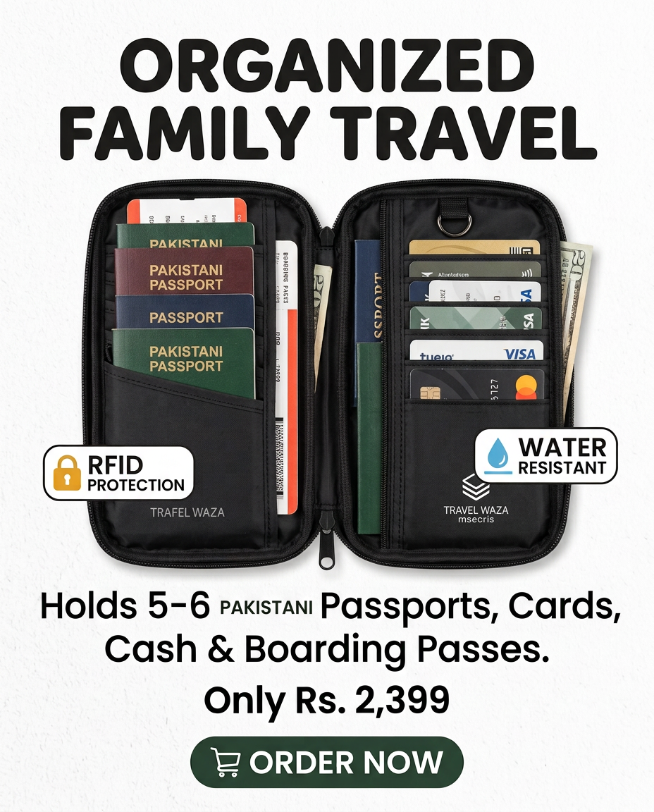 Waterproof Family Passport Holder Travel Wallet – Multi-Passport & Document Organizer